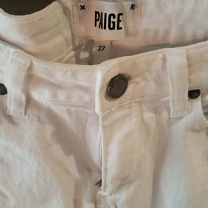 Paige white skinny jeans